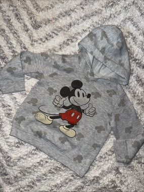 4T vintage Disney Mickey Mouse Gray Hoodie for gender neutral
